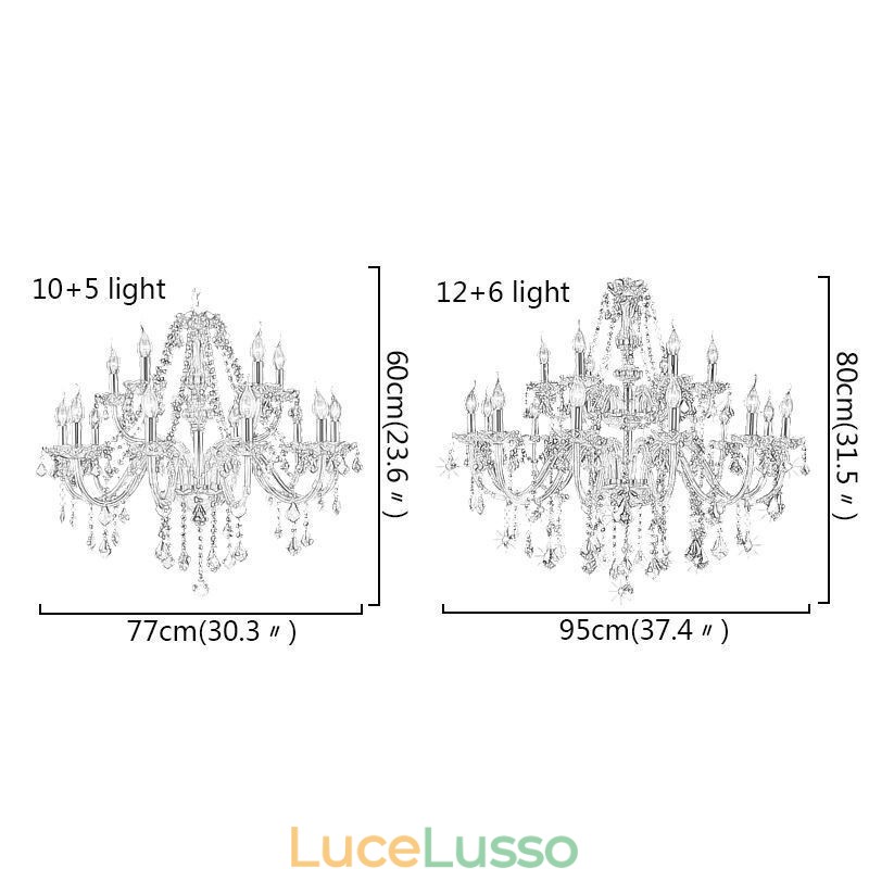 Lampadario di cristallo europeo elegante grande lampada a sospensione ambra