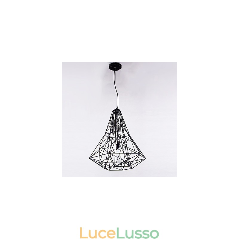 Lampadario moderno contemporaneo in metallo cromato