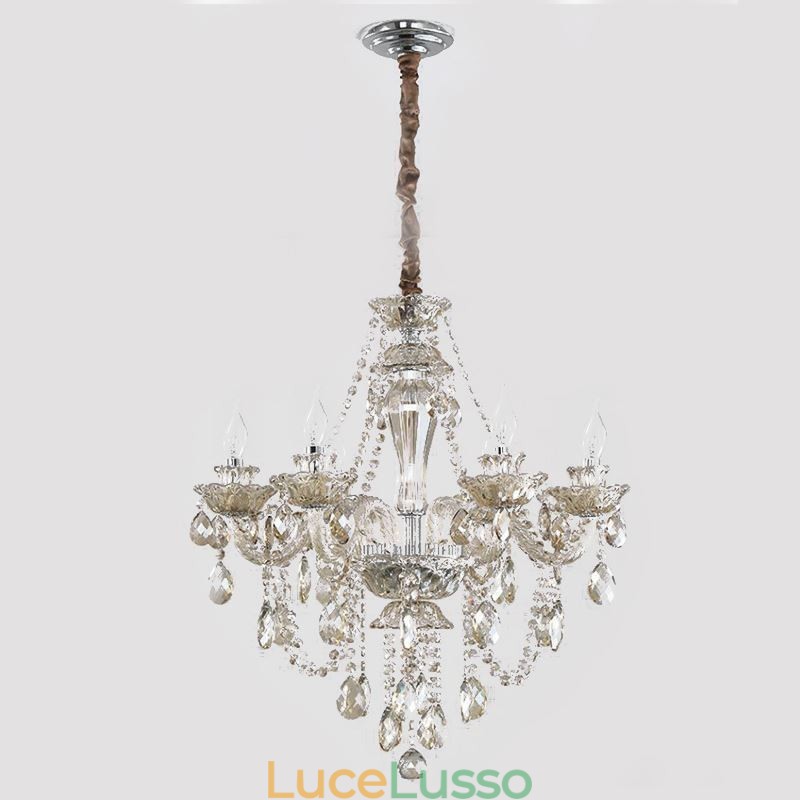 Lampadario di cristallo Cognac Plafoniera Lusso Europeo