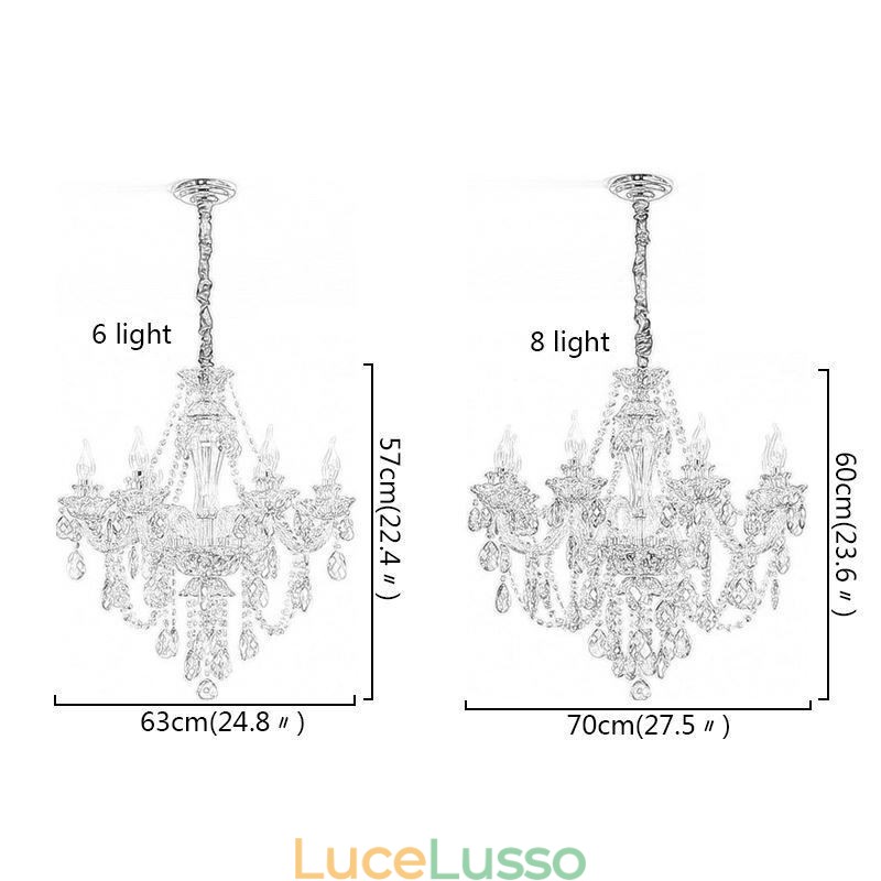 Lampadario di cristallo Cognac Plafoniera Lusso Europeo