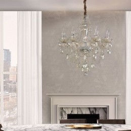Lampadario di cristallo Cognac Plafoniera Lusso Europeo