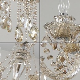 Lampadario di cristallo Cognac Plafoniera Lusso Europeo