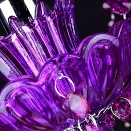 Elegante lampadario europeo in cristallo viola