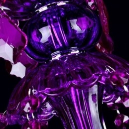 Elegante lampadario europeo in cristallo viola