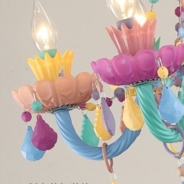 Lampadario di cristallo colorato europeo Macaron Pendant Light