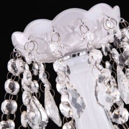 Lampadario di cristallo europeo Lampada a sospensione unica in giada bianca
