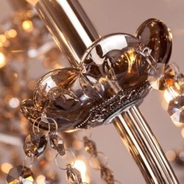 Elegante lampadario di cristallo in stile europeo, lampada a sospensione in vetro