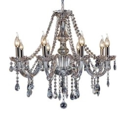 Grande lampadario di cristallo europeo, luce da soffitto trasparente