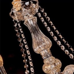Grande lampadario di cristallo europeo, luce da soffitto trasparente
