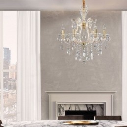 Elegante lampadario di cristallo europeo a sospensione