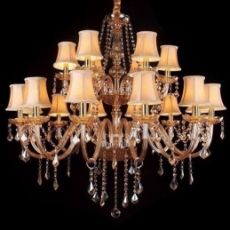Lampadario di cristallo di lusso Lampada da soffitto europea