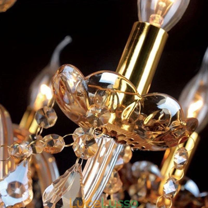 Lampadario di cristallo di lusso Lampada da soffitto europea