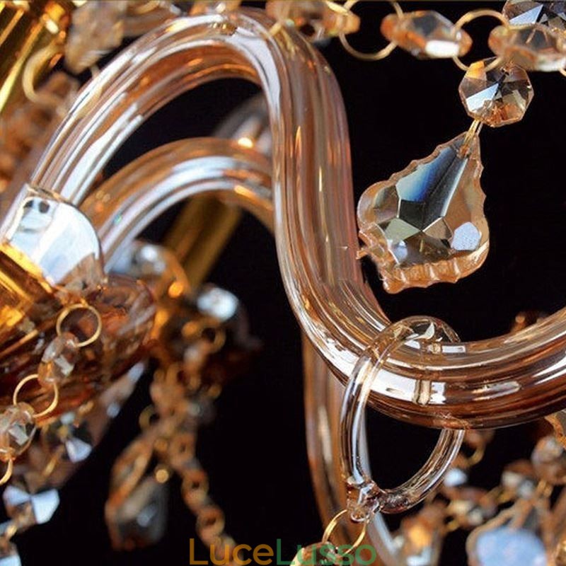 Lampadario di cristallo di lusso Lampada da soffitto europea