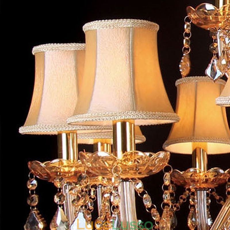 Lampadario di cristallo di lusso Lampada da soffitto europea