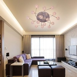 Lampada da soffitto G4 in ferro con paralumi in alluminio