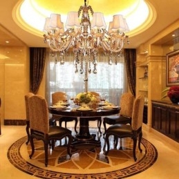 Grande lampadario di cristallo, lampada a sospensione europea di lusso