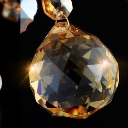 Grande lampadario di cristallo di lusso, luce da soffitto europea color ambra