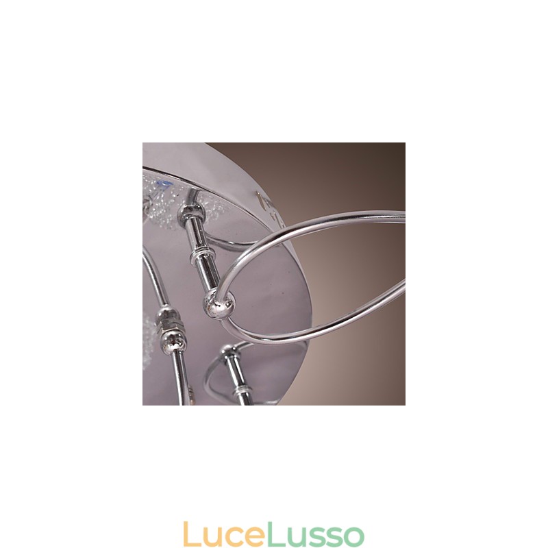 Lampada da soffitto G4 in ferro con paralumi in alluminio