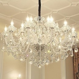 Lampadario di cristallo di lusso, elegante lampadario europeo