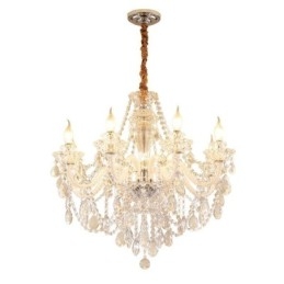Lampadario di cristallo di lusso, elegante lampadario europeo