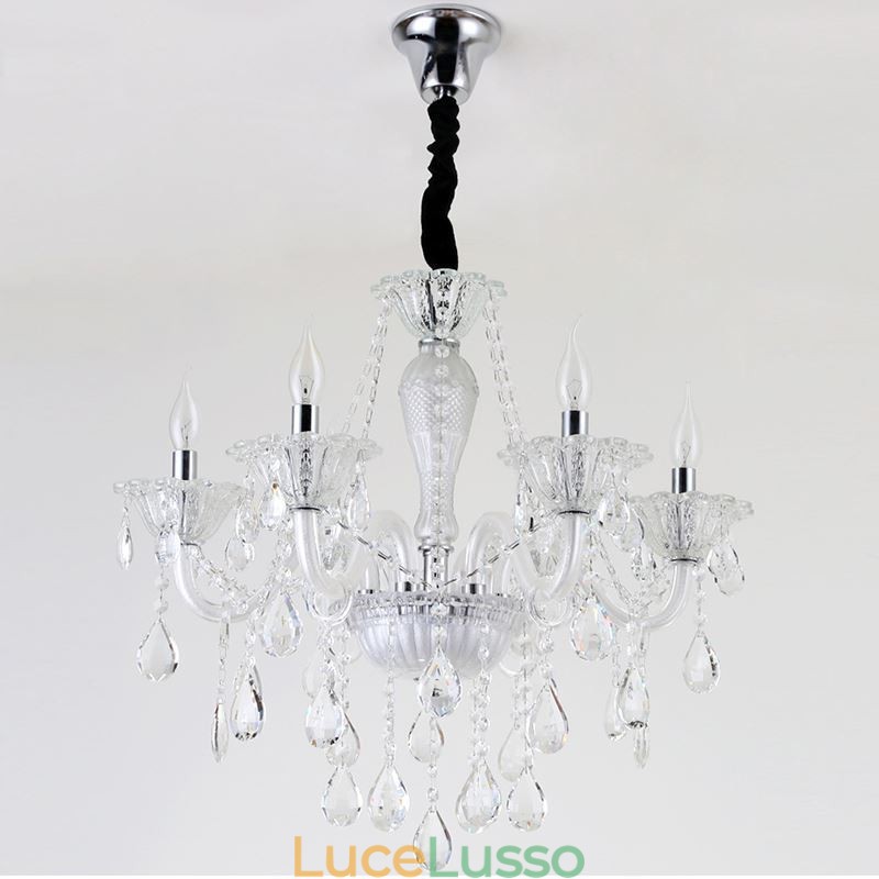 Lampadario di cristallo europeo Elegante luce pendente