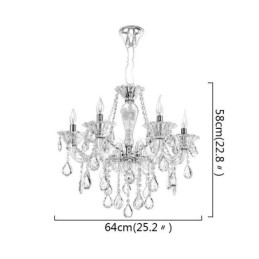 Lampadario di cristallo europeo Elegante luce pendente