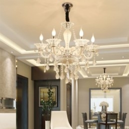 Lampadario di cristallo europeo Elegante luce pendente