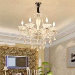 Lampadario di cristallo europeo Elegante luce pendente