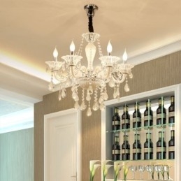 Lampadario di cristallo europeo Elegante luce pendente