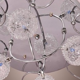 Lampada da soffitto G4 in ferro con paralumi in alluminio