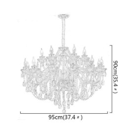 Lampadario di cristallo europeo di lusso Cognac Pendant Light