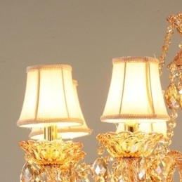 Lampadario di cristallo europeo di lusso Cognac Pendant Light