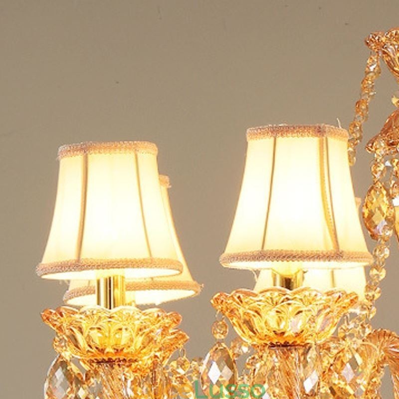 Lampadario di cristallo europeo di lusso Cognac Pendant Light