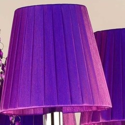 Lampadario di cristallo in stile europeo, luce pendente viola