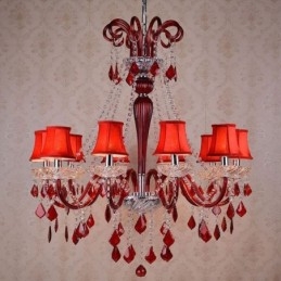 Lampadario di cristallo retrò europeo nero luce pendente