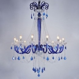 Lampadario di cristallo europeo Elegante luce pendente