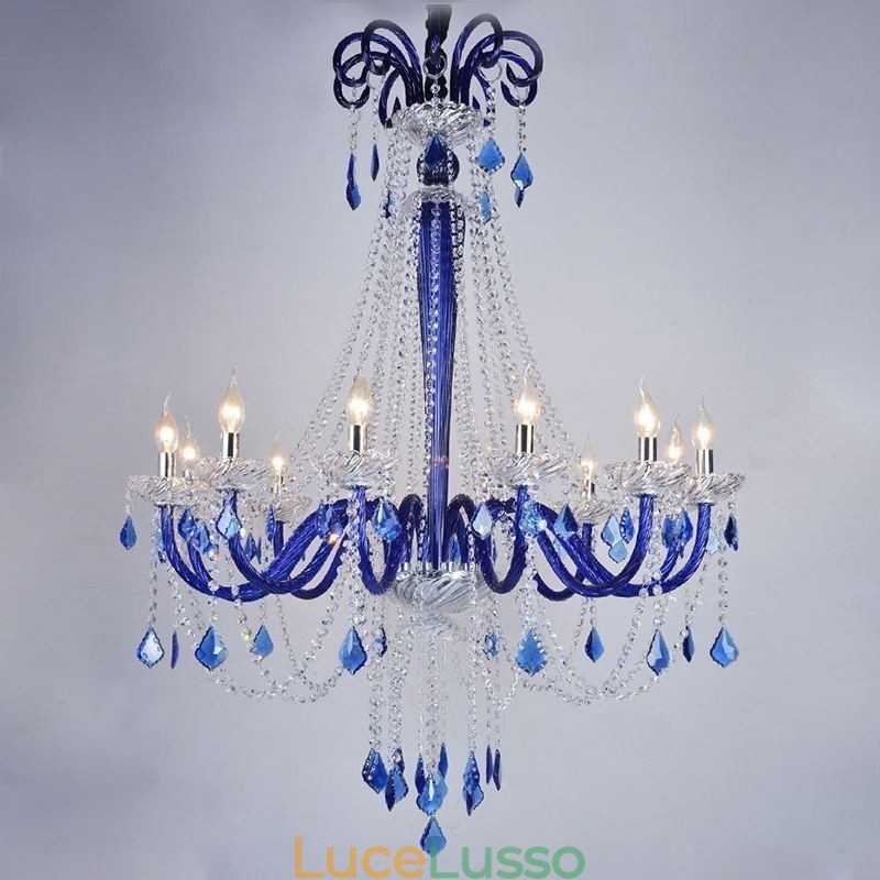 Lampadario di cristallo europeo Elegante luce pendente