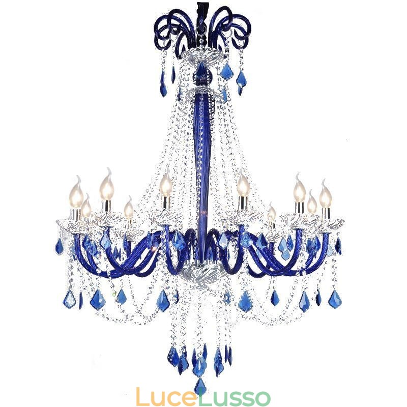 Lampadario di cristallo europeo Elegante luce pendente