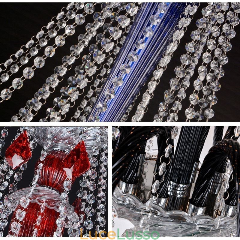 Lampadario di cristallo europeo Elegante luce pendente