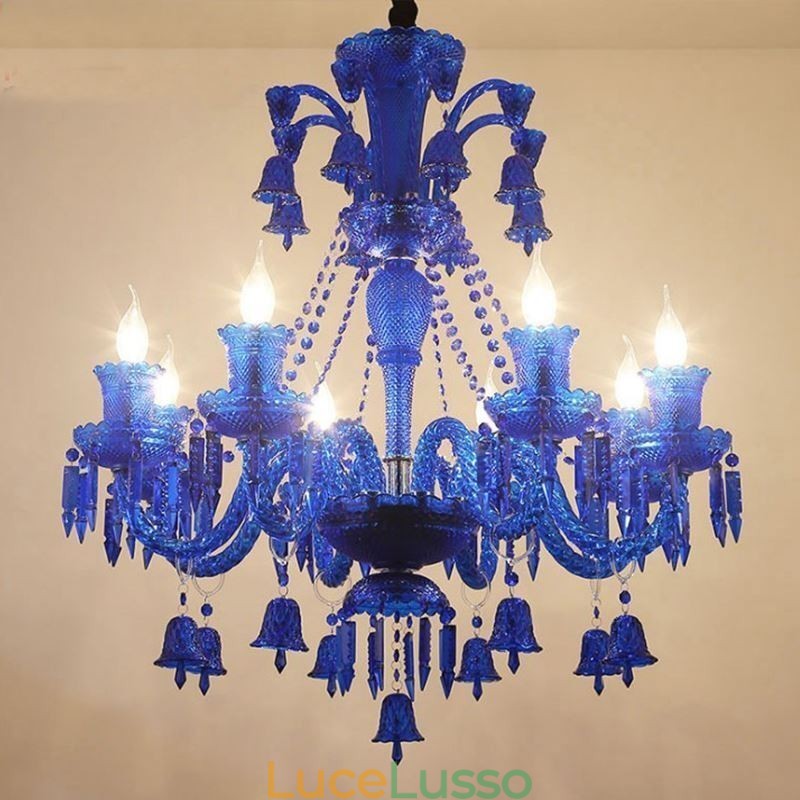 Lampadario di cristallo Lampadario europeo Campanelli ad anello Lampada a sospensione