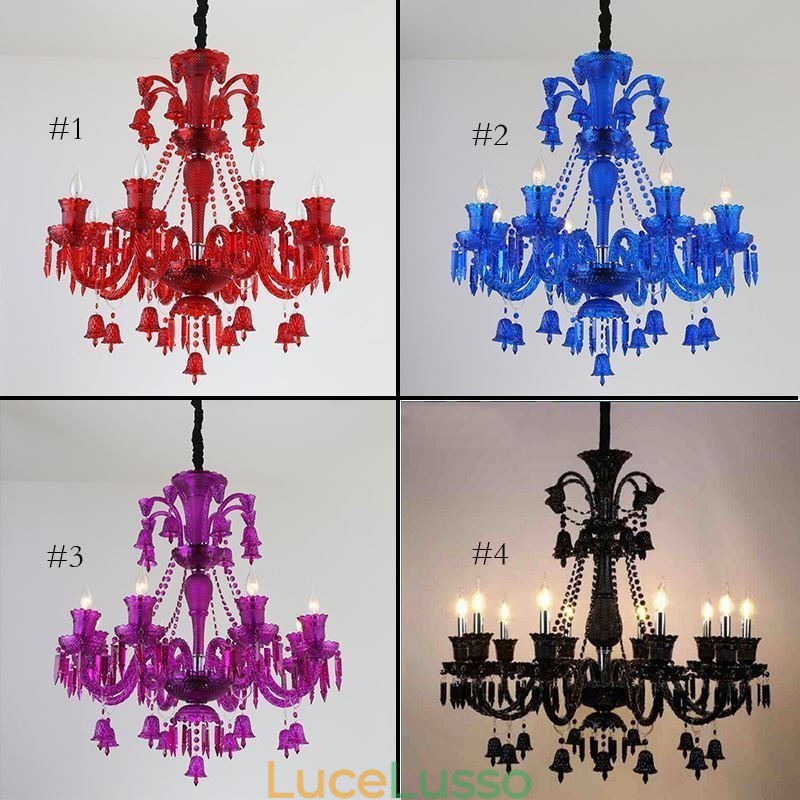Lampadario di cristallo Lampadario europeo Campanelli ad anello Lampada a sospensione