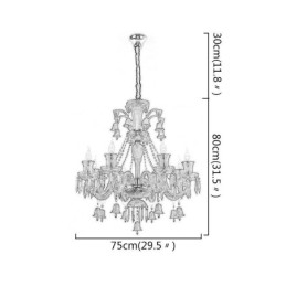 Lampadario di cristallo Lampadario europeo Campanelli ad anello Lampada a sospensione