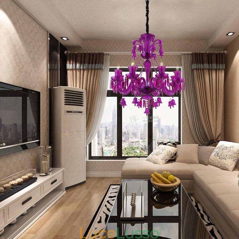 Lampadario di cristallo Lampadario europeo Campanelli ad anello Lampada a sospensione