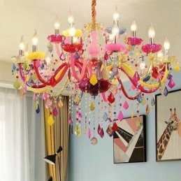 Lampadario di lusso in stile europeo colorato