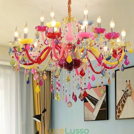 Lampadario di lusso in stile europeo colorato Lampadario di lusso in stile europeo colorato