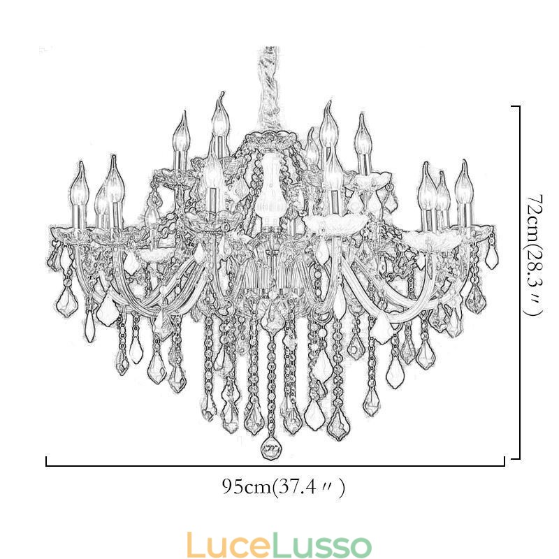 Lampadario di lusso in stile europeo colorato