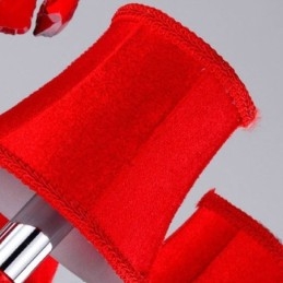 Lampadario di cristallo di lusso, luce pendente di colore rosso europeo