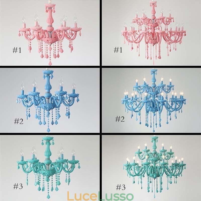Elegante lampadario di cristallo europeo grande lampada a sospensione