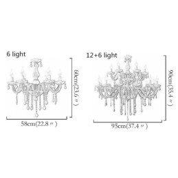 Elegante lampadario di cristallo europeo grande lampada a sospensione