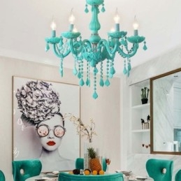 Elegante lampadario di cristallo europeo grande lampada a sospensione